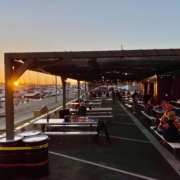 Outdoor dining at San Pedro Fish Market in Long Beach