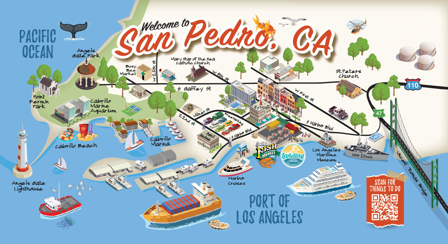 Map of things to do in San Pedro, CA.